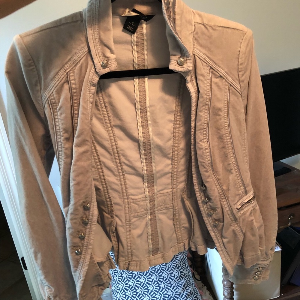 Grey velvet jacket